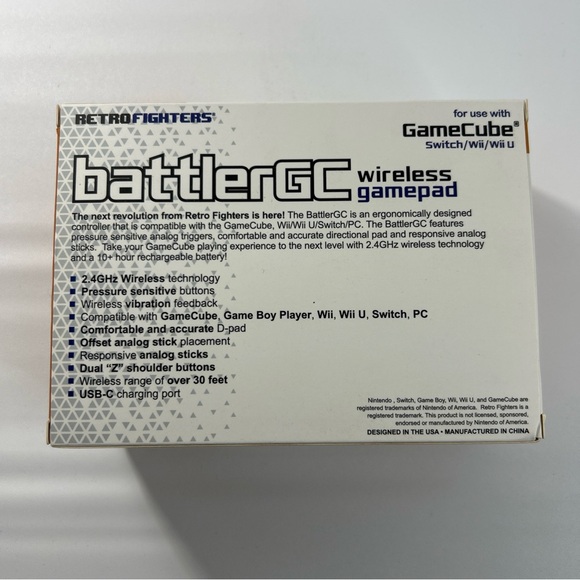 Retro Fighters BattlerGC Controller Nintendo GameCube New In Box - Picture 3 of 6
